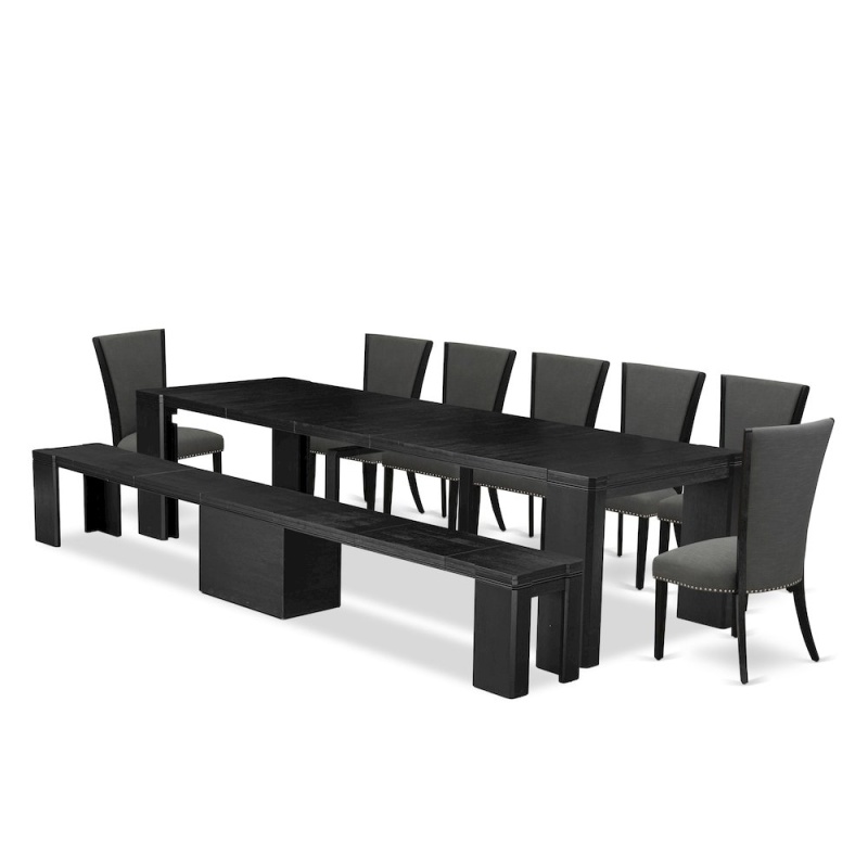 9-Piece Dining Room Table Set A Rectangular Dining Table
