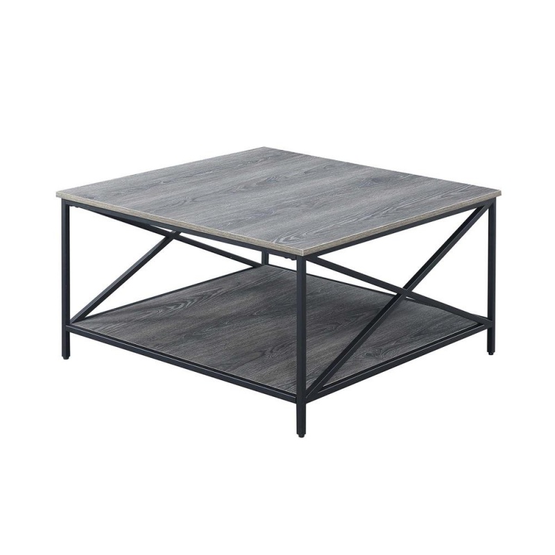 Tucson Metal Square Coffee Table With Shelf
