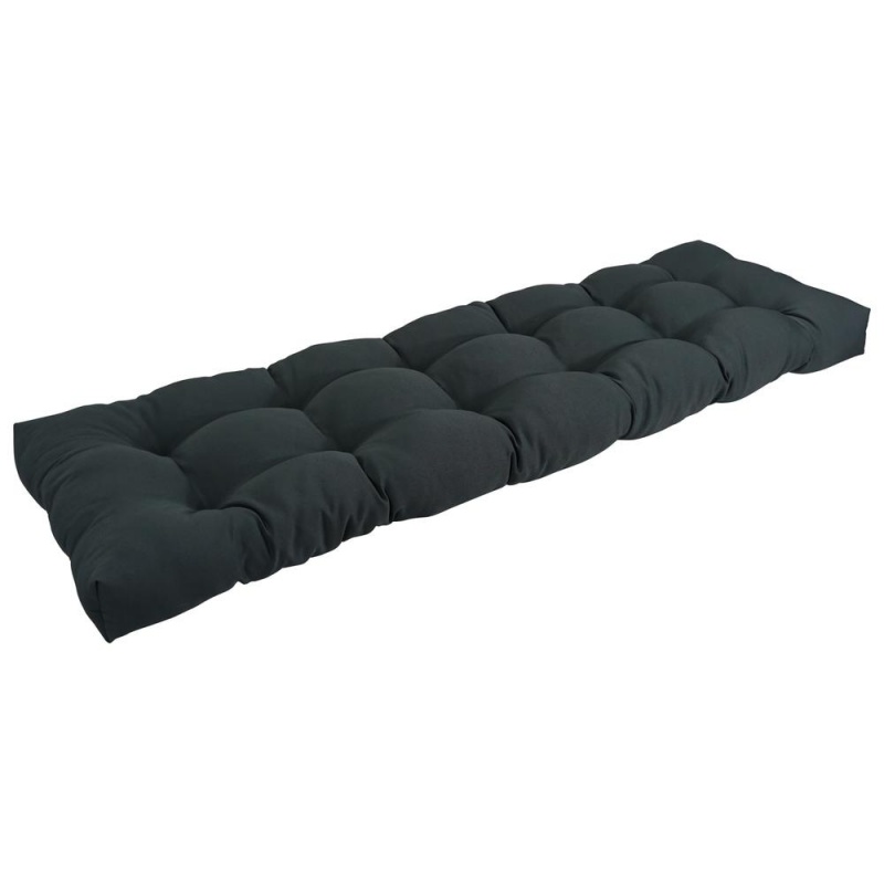 60-Inch by 19-Inch Tufted Solid Twill Bench Cushion