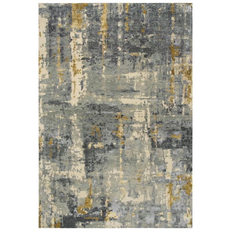 Hand Knotted Cut Pile Wool/ Viscose Rug, 10' X 14'