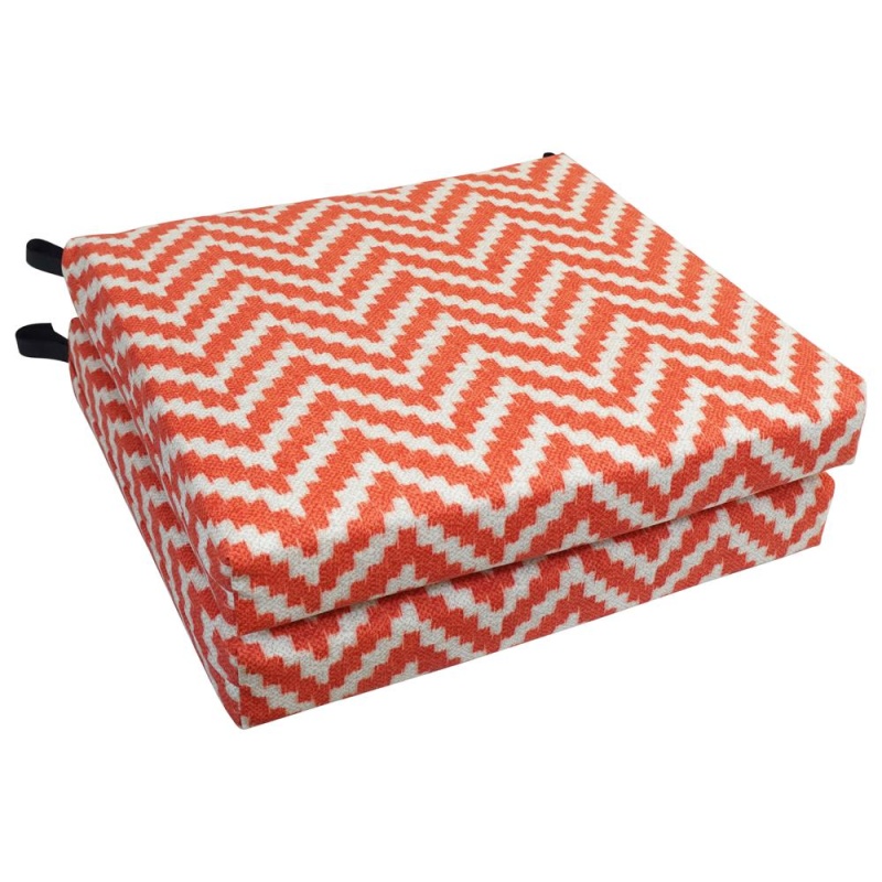 20-Inch by 19-Inch Patterned Outdoor Chair Cushions (Set of 2)