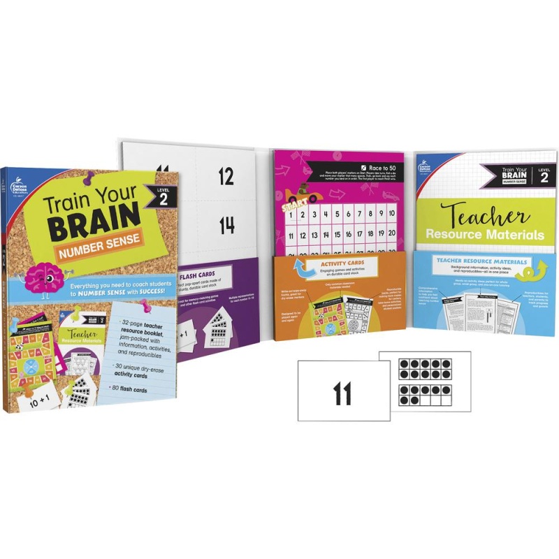 Carson Dellosa Education Train Your Brain Number Sense Class Kit - Classroom Activities, Fun And Learning - Recommended For 5 Year - 8 Year - 1.10"Height X 11.60"Width X 8.90"Depth - 1 Each - Multi