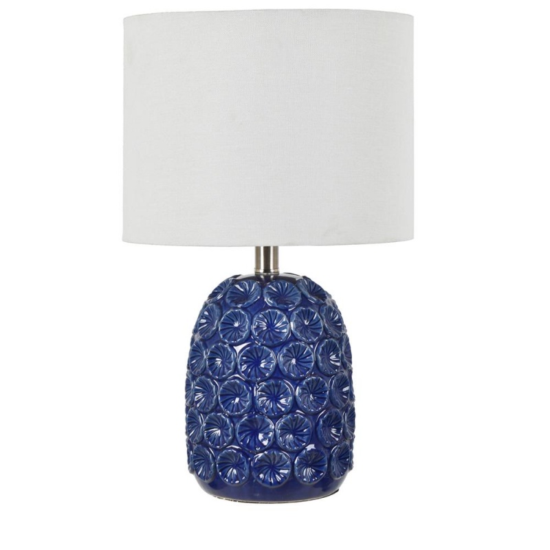 Evolution By Crestview Collection Embry Ceramic 18.5"H Table Lamp In Blue