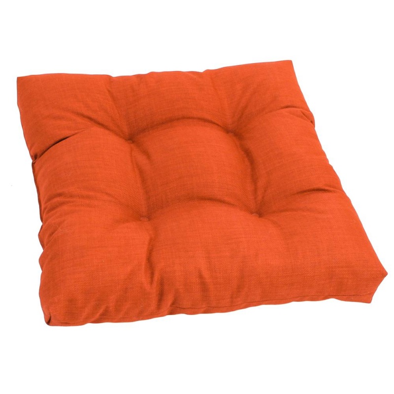 19-Inch Squared Spun Polyester Tufted Dining Chair Cushion