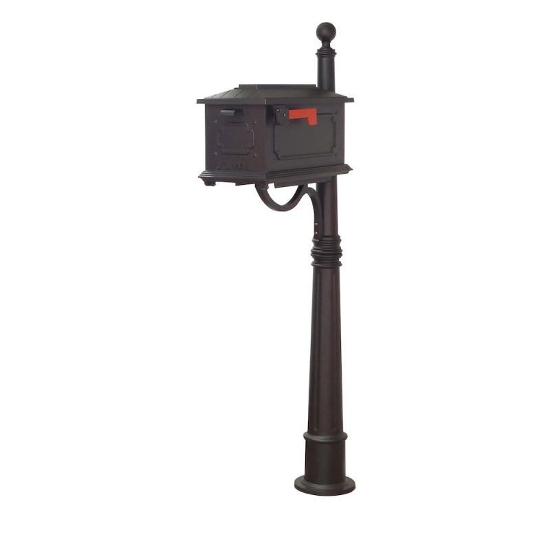 Kingston Curbside Mailbox and Ashland Decorative Aluminum Mailbox Post