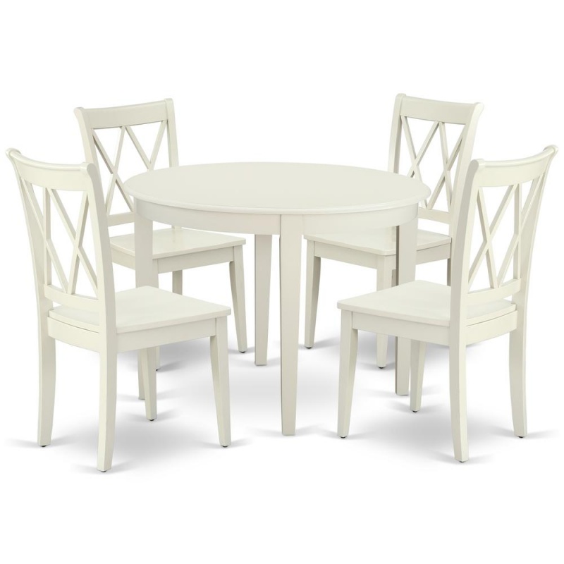 Dining Room Set Linen White, Bocl5-Lwh-w