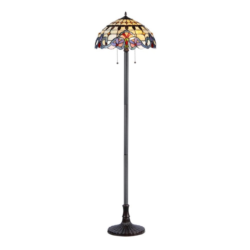 Cooper Tiffany-Style 2 Light Victorian Floor Lamp 18" Shade