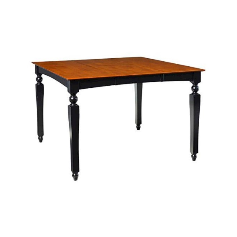 Chelsea Gathering 54" Square Counter Height Dining Table With 18" Butterfly Leaf In Black Finish