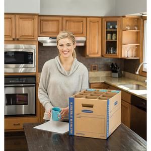 Bankers Box® Smoothmove™ Kitchen Moving Kit, Includes: 1 Box, Dividers, 40Ft. Foam, 12"H X 12.25"W X 18.5"D (7712302) 1059854349 1 1 2 Bankers Box® Smoothmove™ Kitchen Moving Kit,