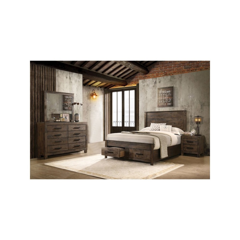 Woodmont 4-Piece Eastern King Bedroom Set Golden Brown
