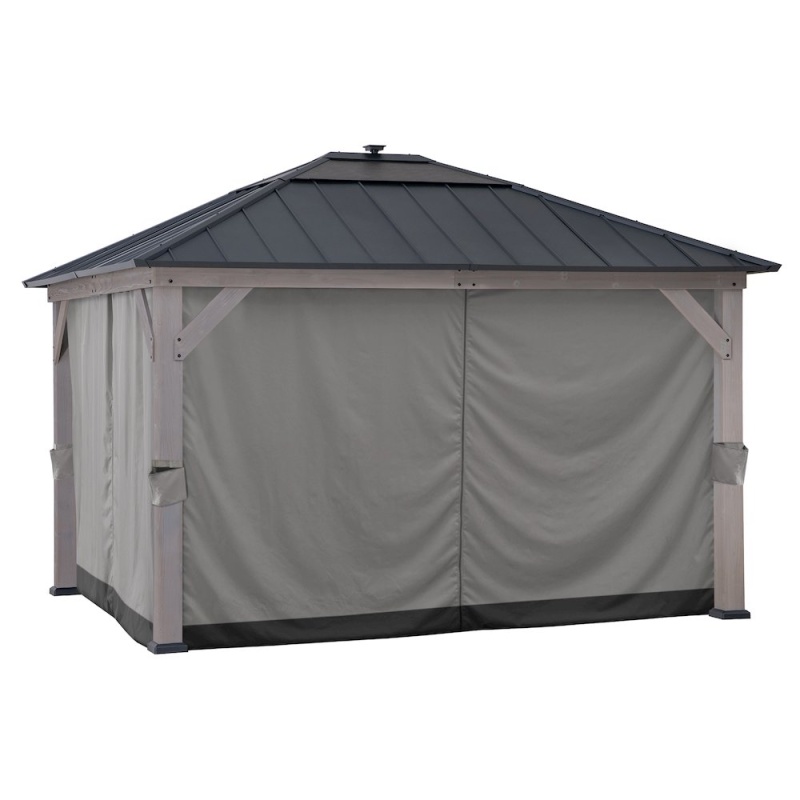 4-Side Privacy Side Wall Curtain for 11 x 13 Ft Gazebo