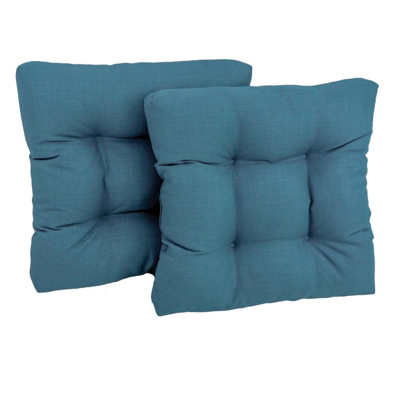 19-Inch Squared Tufted Dining Chair Cushions (Set of 2)