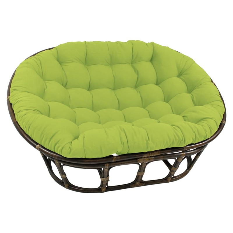 Rattan Double Papasan Chair With Twill Cushion