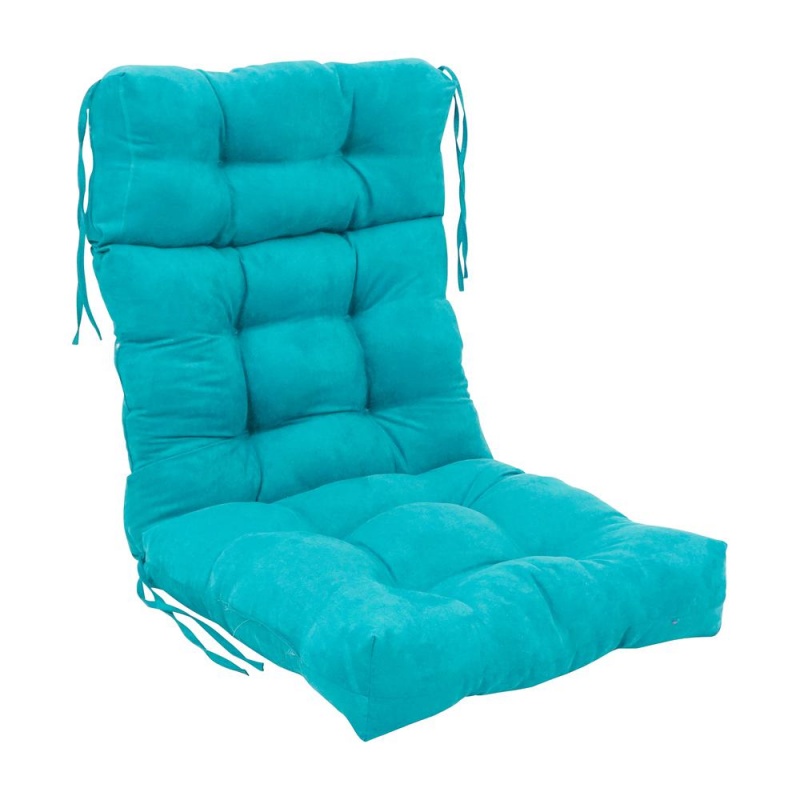 20-Inch by 42-Inch Solid Microsuede Tufted Chair Cushion