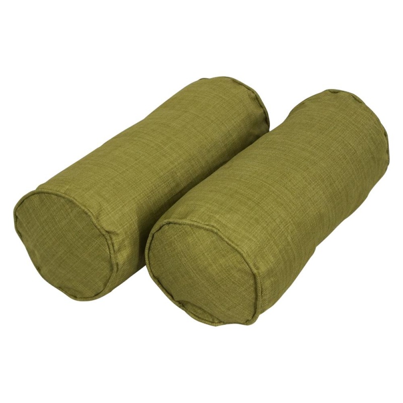 20-Inch By 8-Inch Double-Corded Spun Polyester Bolster Pillows With Inserts (Set Of 2) 9814-Cd-S2-Reo-Sol-02