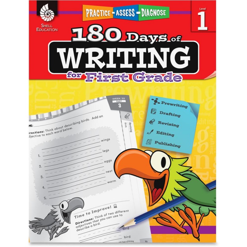 Shell Education 1St Grade 180 Days Of Writing Book Printed Book - 216 Pages - Shell Educational Publishing Publication - Book - Grade 1