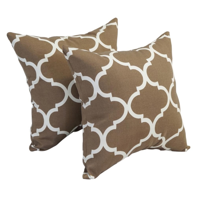 17-Inch Square Polyester Outdoor Throw Pillows (Set of 2)