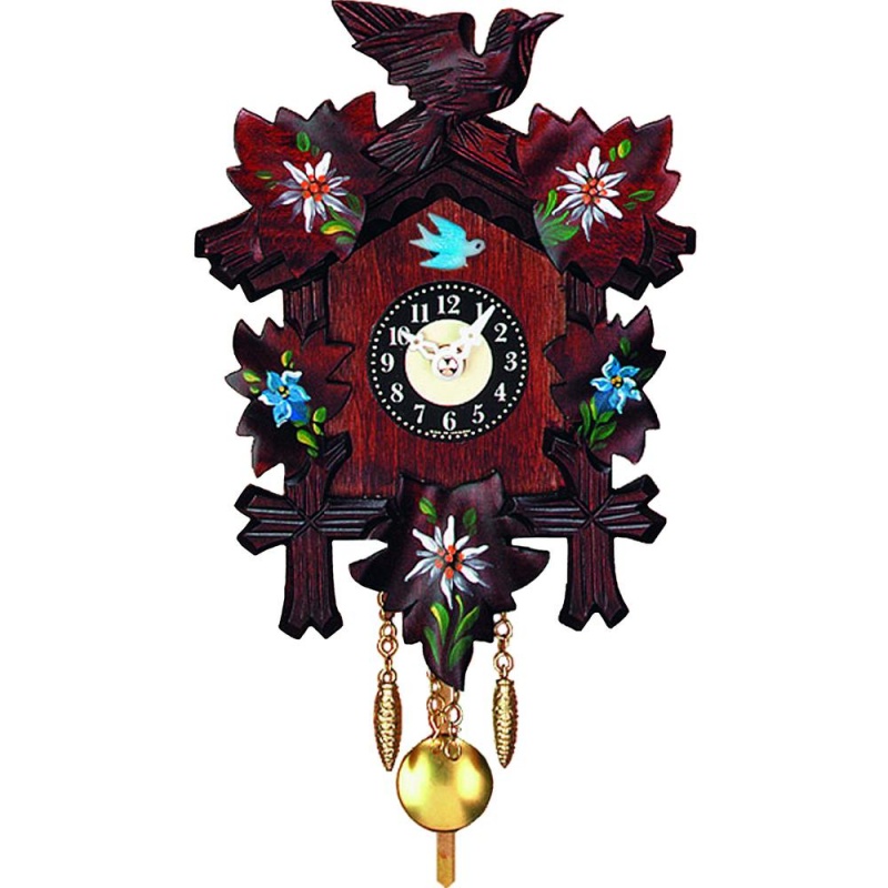 Engstler Battery-Operated Clock - Mini Size With Music/Chimes - 6.75"H X 5"W X 3"d
