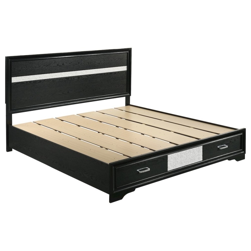Miranda 5-Piece Eastern King Bedroom Set Black