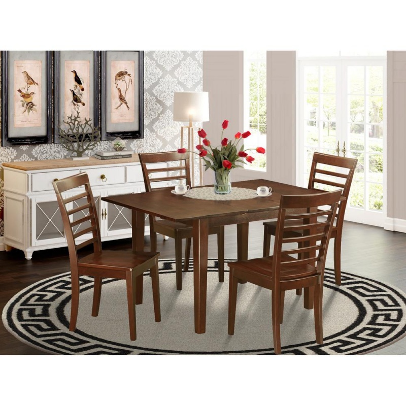 5 Pc Kitchen Nook Dining Set with 4 Dining Chairs
