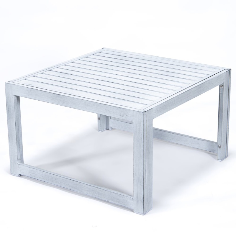 Chelsea Patio Coffee Table With Weathered Grey Aluminum