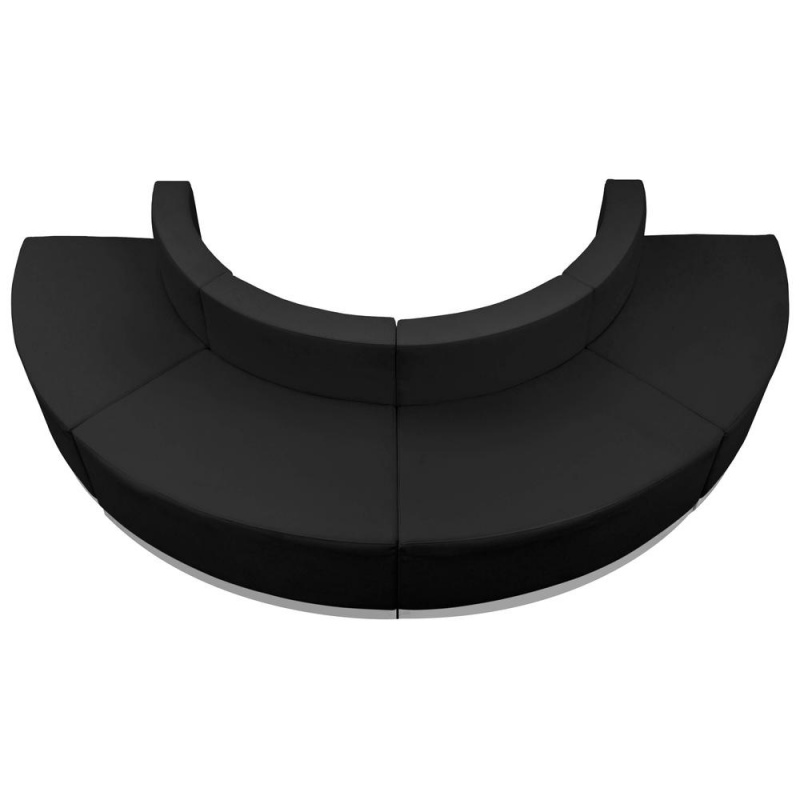 Alon Black Leathersoft Reception Configuration, 4 Pieces