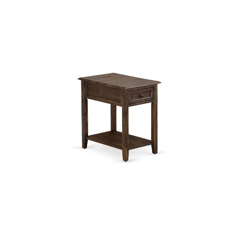 Mid Century Night Stand with 1 Wood Drawer