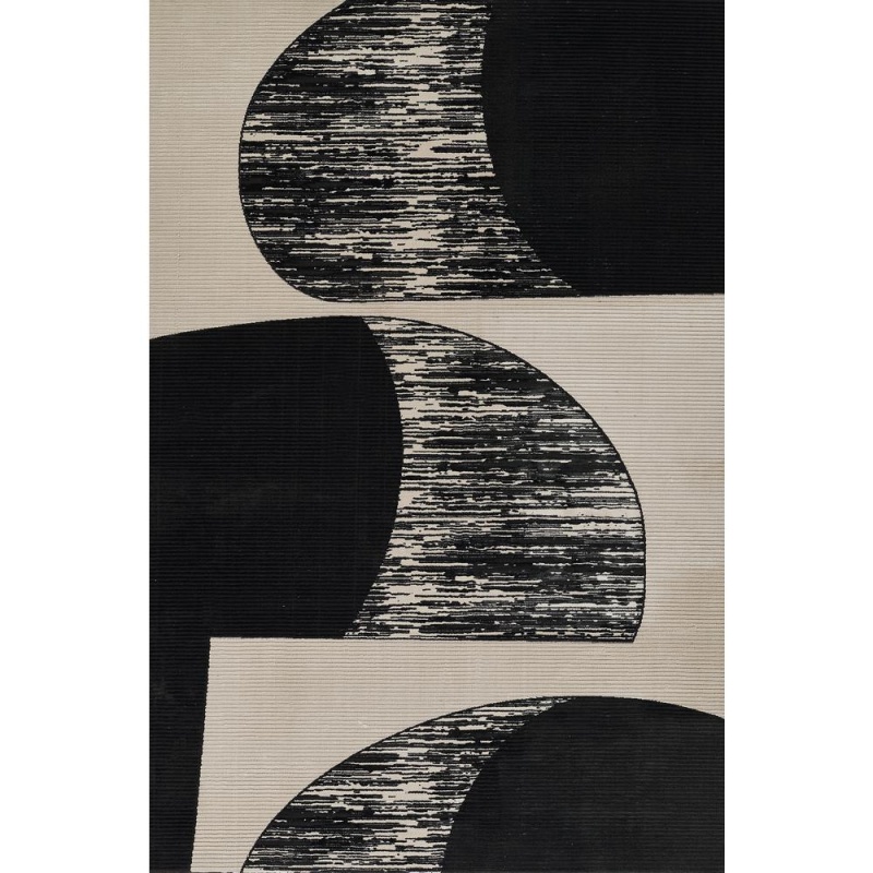 Contemporary Runner Area Rug, Ivory, 2'3" X 7'6" Runner