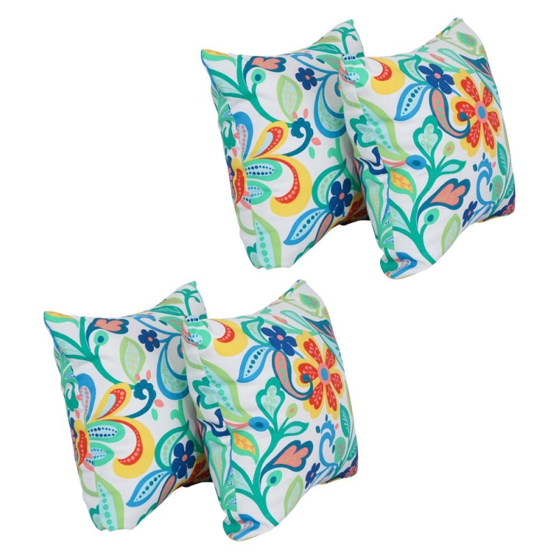 17-Inch Square Polyester Outdoor Throw Pillows (Set Of 4) 9910-S4-Od-240