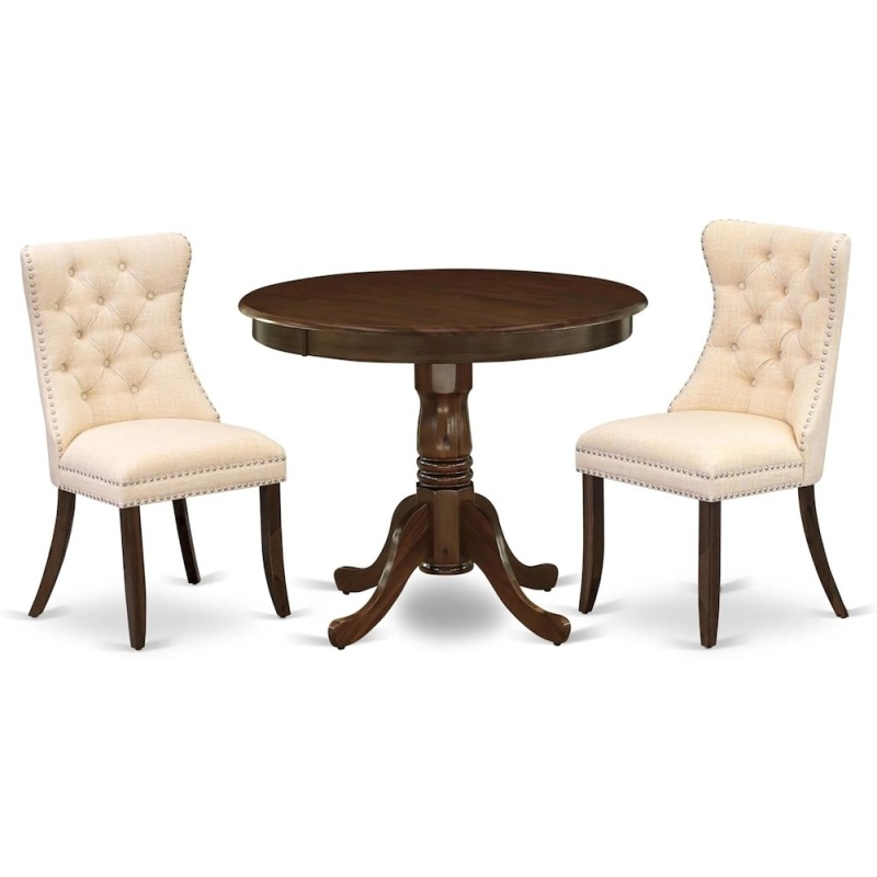 East West Furniture 3 Piece Modern Dining Set