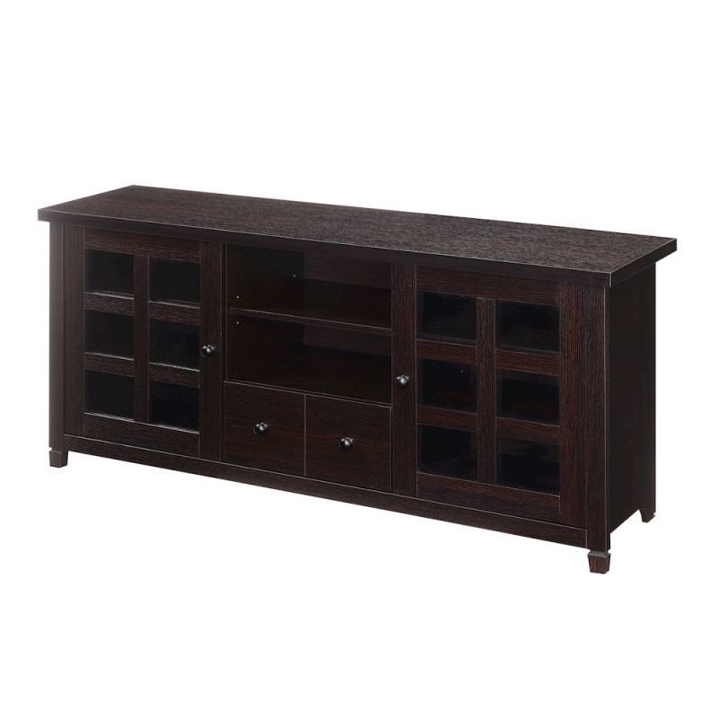1 Drawer TV Stand With Storage Cabinets And Shelves For TVs Up To 65 Inches
