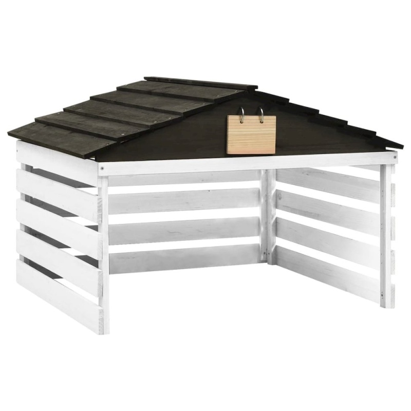 Lawn Mower Garage Black and White Solid Firwood