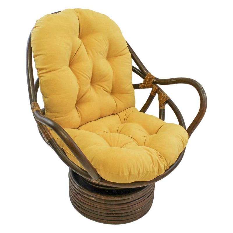 48-Inch By 24-Inch Solid Micro Suede Swivel Rocker Cushion
