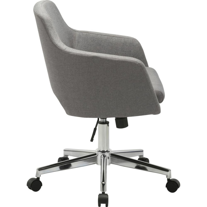 Lorell Mid-Century Modern Low-Back Task Chair - 24.6" X 24.6" X 34.9"
