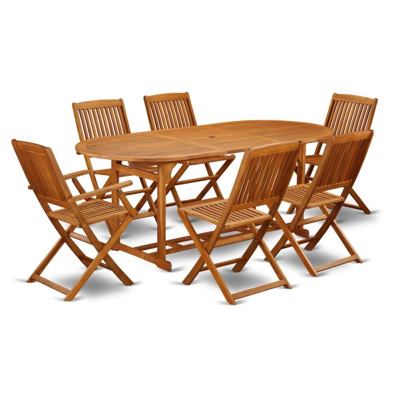 Wooden Patio Set Natural Oil