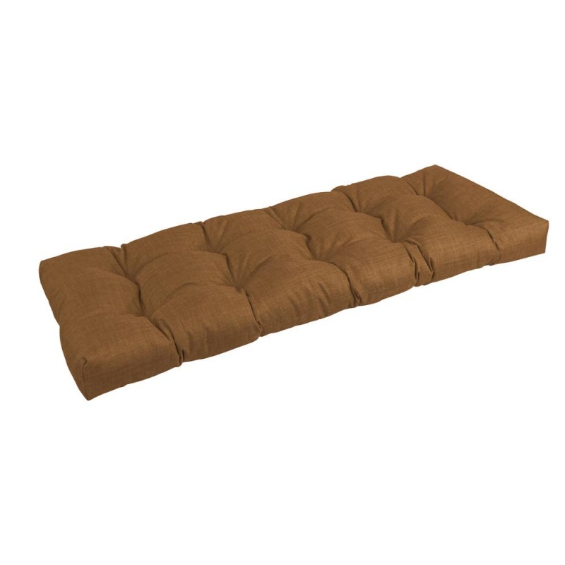 46-Inch By 19-Inch Tufted Solid Outdoor Spun Polyester Loveseat Cushion