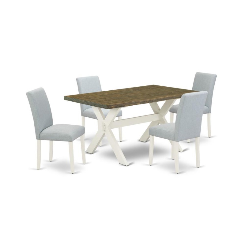 5-Pc Kitchen Table Set with 4 Mid Century Modern Chairs