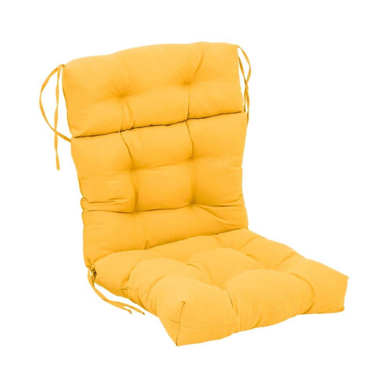 22-Inch By 45-Inch Solid Twill Tufted Chair Cushion