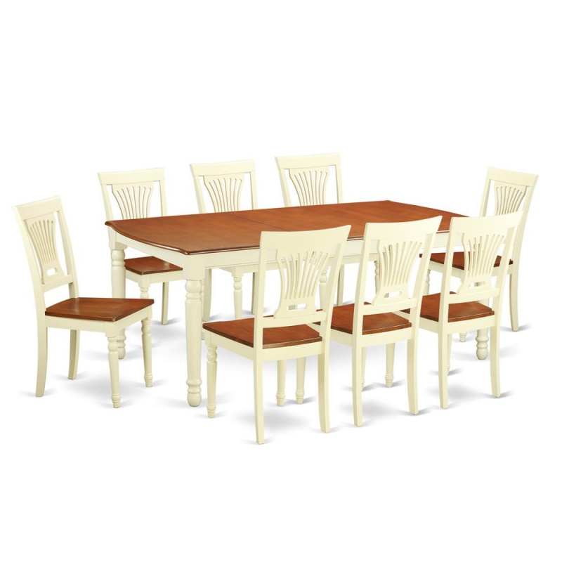 9 Pc Dining Room Set For 8- Dining Table And 8 Kitchen Chairs