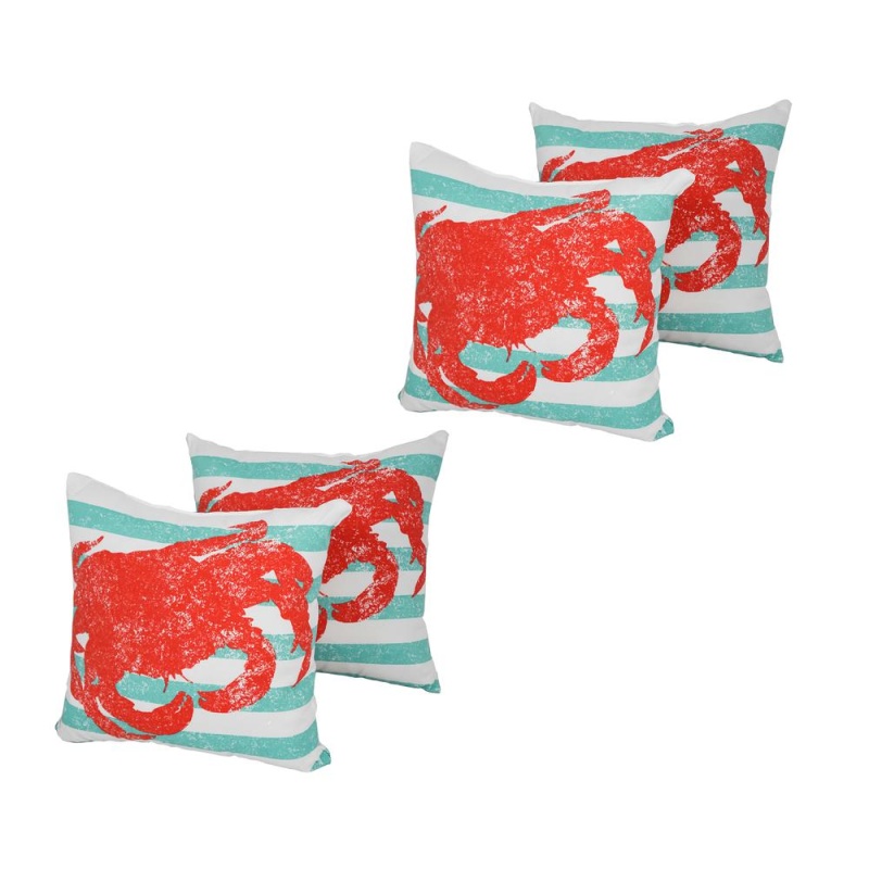Spun Polyester 17-Inch Outdoor Throw Pillows (Set Of 4) Co-Jo16-04-S4