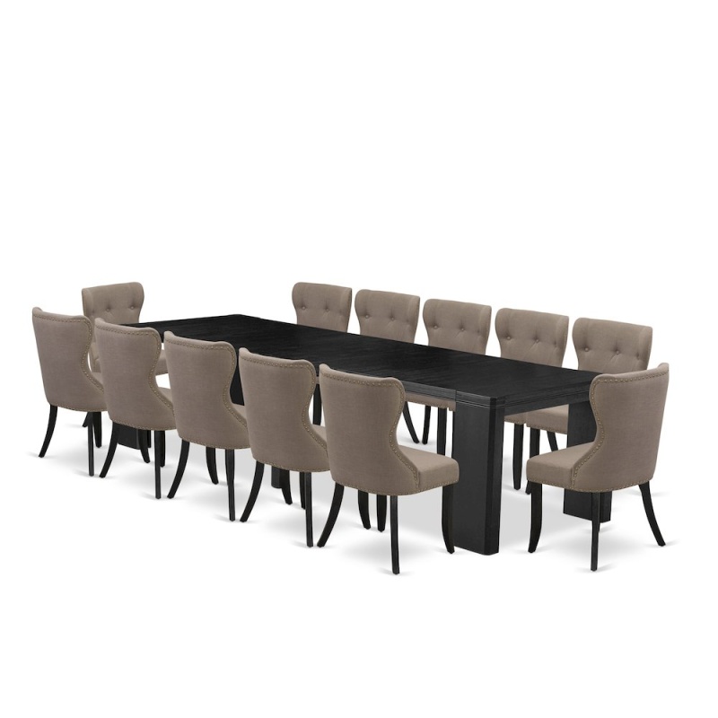 13-Piece Modern Dining Room Table Set