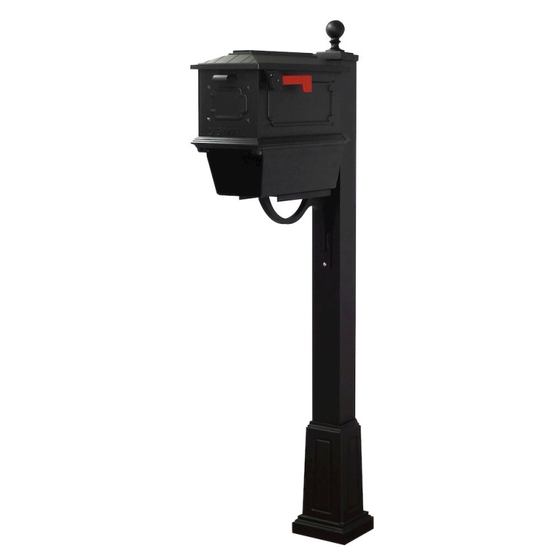 Kingston Curbside Mailbox With Newspaper Tube And Springfield Mailbox With Base