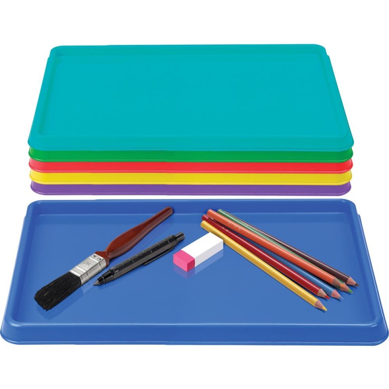 Storex Sorting & Crafts Tray - Bead, Crayon, Supplies, Craft - 0.30"Height X 8.10"Width X 9.90"Length - 24 / Set - Assorted