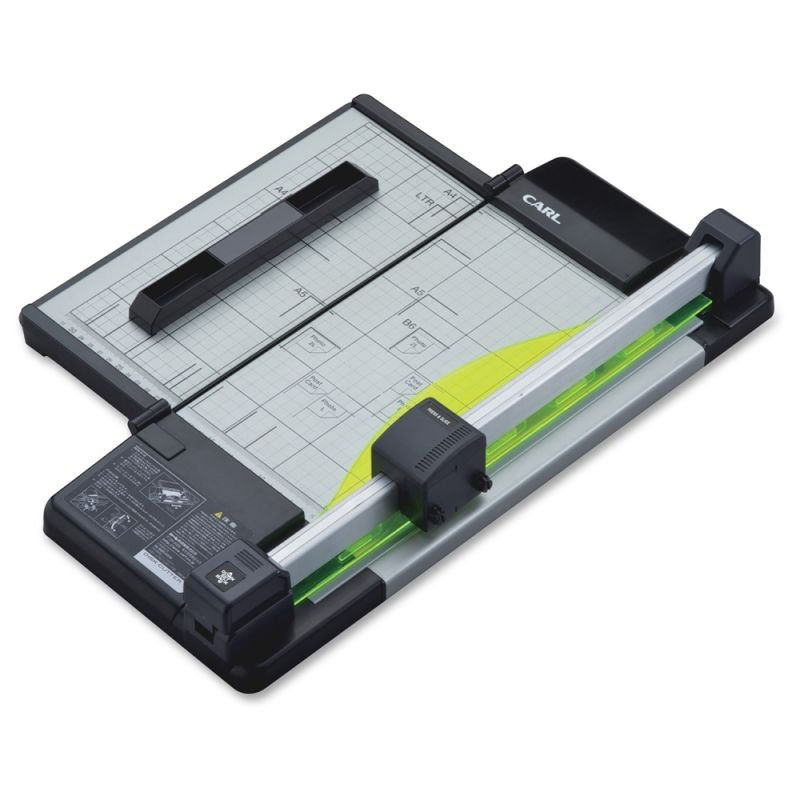 Carl Heavy Duty Rotary Trimmer - 45 Sheet Cutting Capacity - 12" Cutting Length - Black, Silver