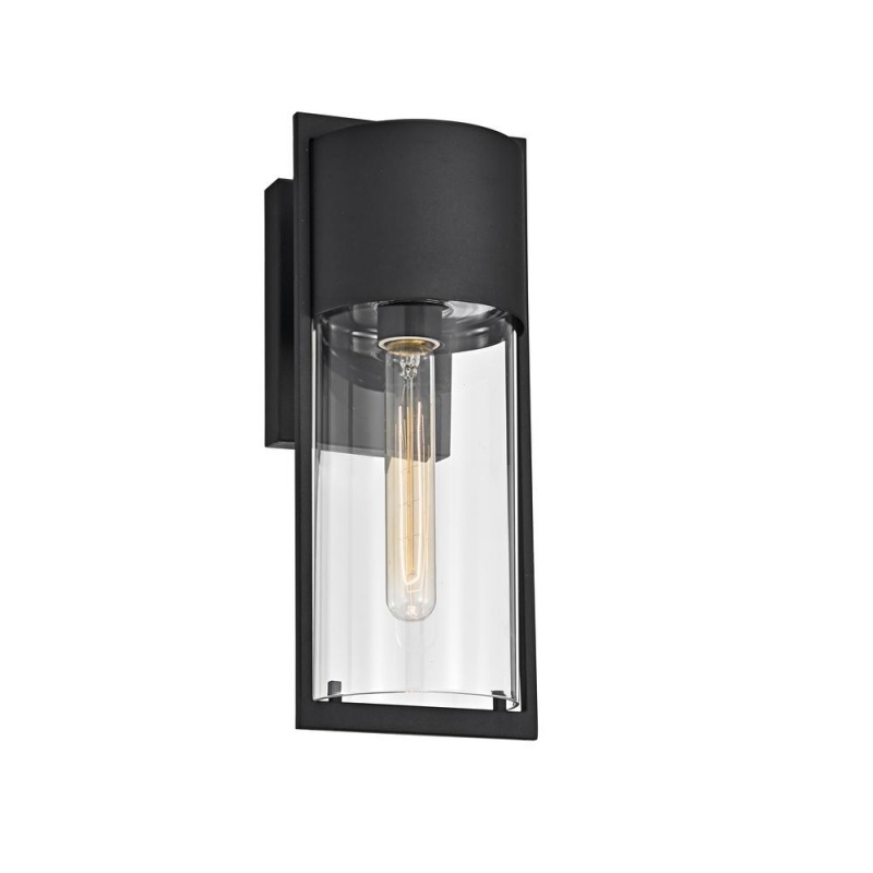 Chloe Lighting Tyler Transitional 1 Light Textured Black Outdoor Wall Sconce 14" Height