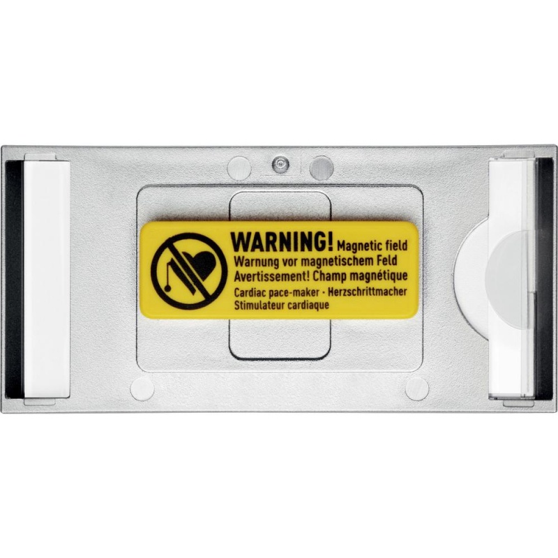 Durable® Classic Magnetic Name Badge - 1-1/4" X 2-7/8" - Plastic - Silver - 10 / Box