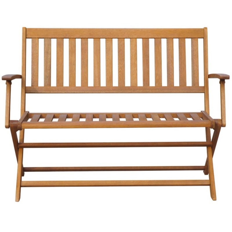 Vidaxl Garden Bench With Cushion 47.2" Solid Acacia Wood 4254