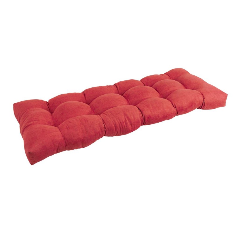 46-Inch By 19-Inch Tufted Solid Microsuede Bench Cushion