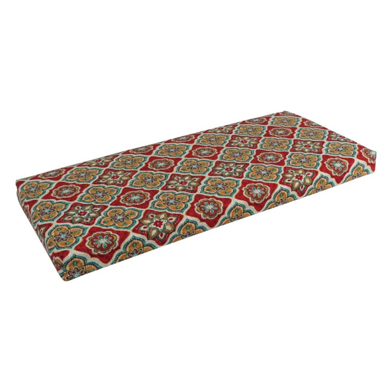 40-Inch by 19-Inch Patterned Outdoor Spun Polyester Loveseat Cushion