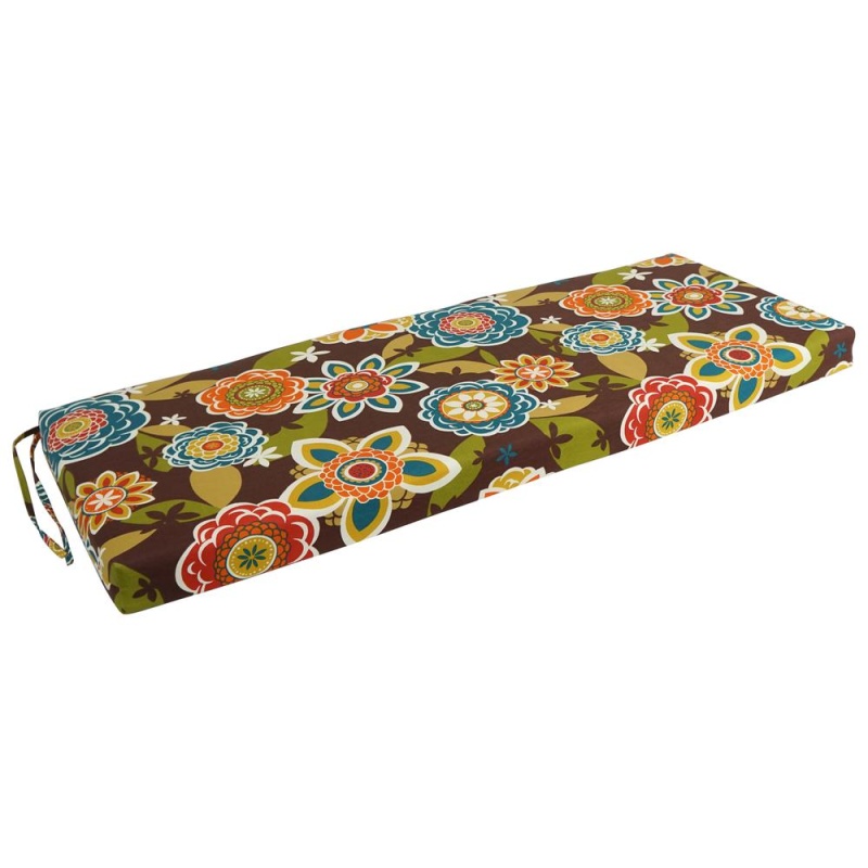 51-Inch By 19-Inch Patterned Outdoor Spun Polyester Loveseat Cushion